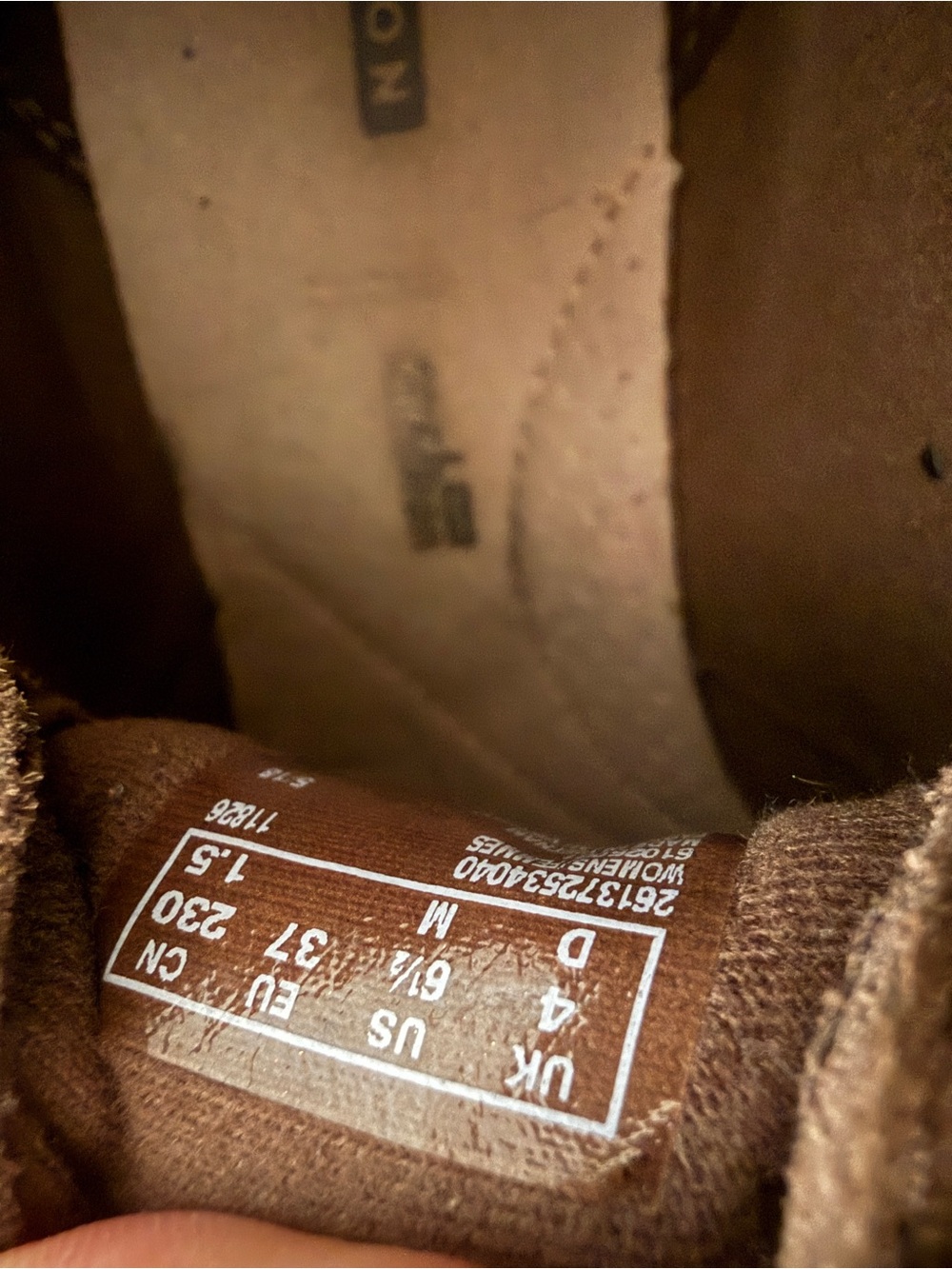 Clarks Tan Suede Wedge Lace-Up Ankle Booties - Picture 5 of 8